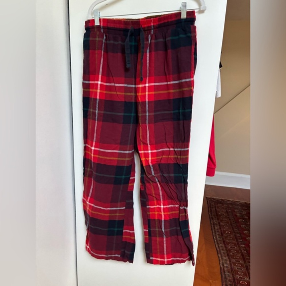 Plaid Lounge Pants in Red and Green